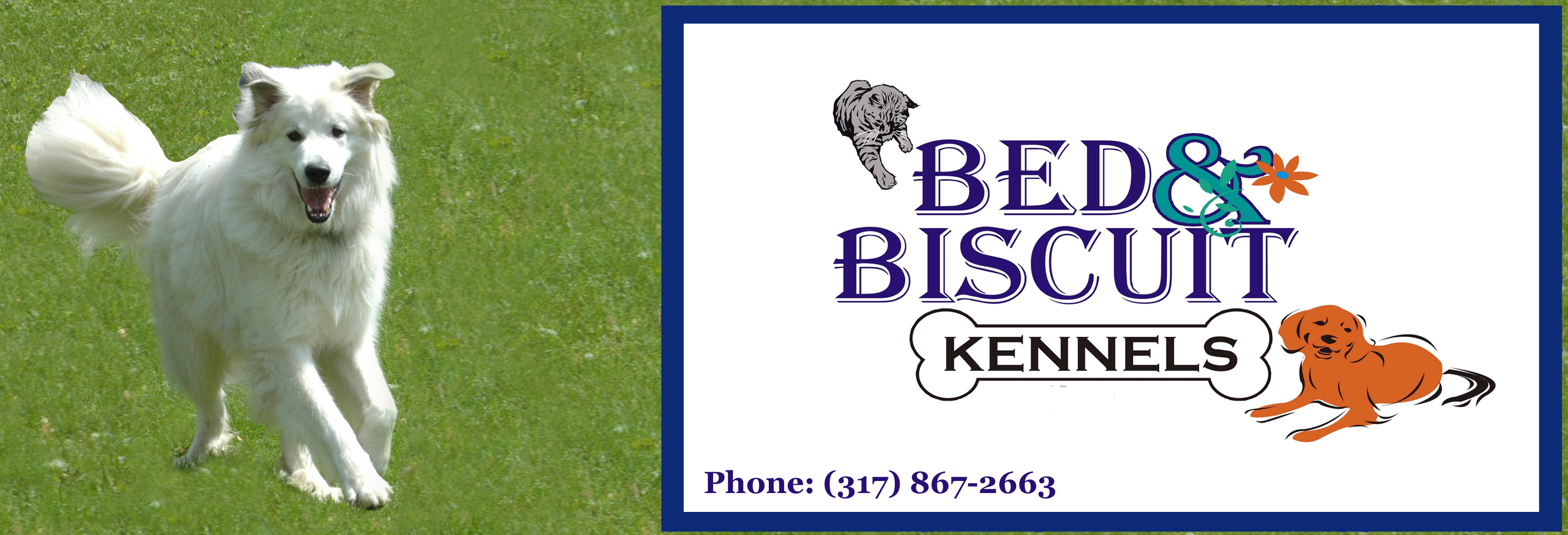 Bed and biscuit dog kennel on sale